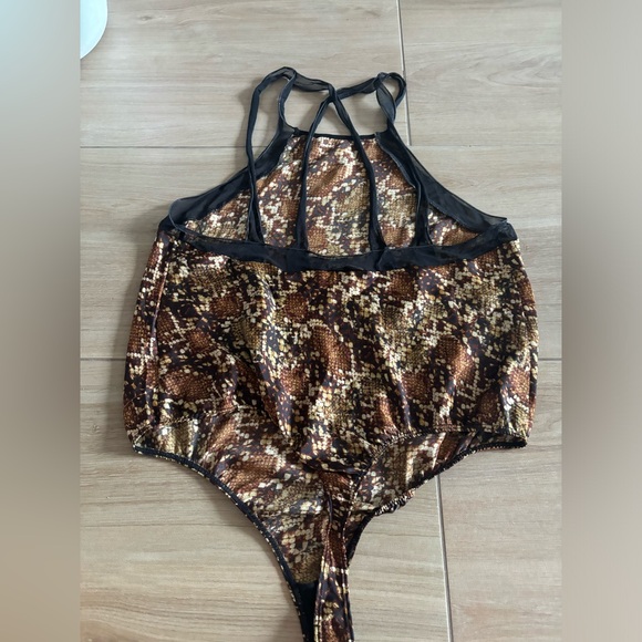 NWOT Nights Out snake print bodysuit by Intimately Free People - Picture 5 of 8